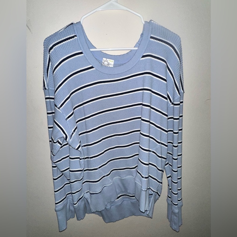 Aerie/ Offline Striped Blue Sweater